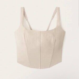 abercrombie Women's Scoopneck Corset Top NWOT but washed once size M in White